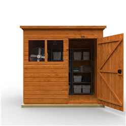 7ft x 4ft (2050mm x 1150mm) Horsforth Shiplap Pent Shed with 2 Window (12mm Tongue and Groove Floor and Roof)