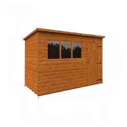 10ft x 5ft (2950mm x 1450mm) Horsforth Shiplap Pent Shed with 3 Windows (12mm Tongue and Groove Floor and Roof)