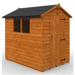 7ft x 5ft (2050mm x 1450mm) Horsforth Overlap Apex Shed with 2 Windows (12mm Tongue and Groove Floor and Roof)