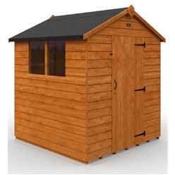 6ft x 6ft (1750mm x 1750mm) Horsforth Overlap Apex Shed with 2 Windows (12mm Tongue and Groove Floor and Roof)