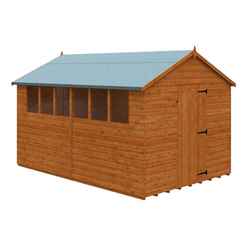 12ft x 8ft (3550mm x 2350mm) Horsforth Overlap Apex Shed with 6 Windows (12mm Tongue and Groove Floor and Roof)