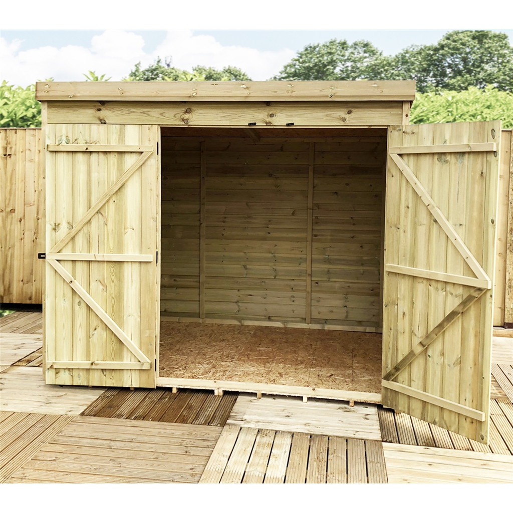 8 x 8 pressure treated pent shed