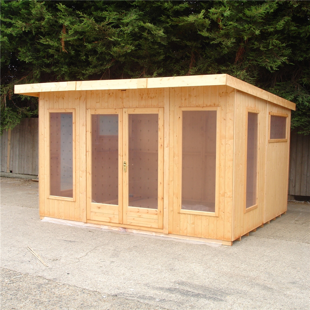 10 x 6 3m x 1.79m - premier wooden summerhouse - 12mm t