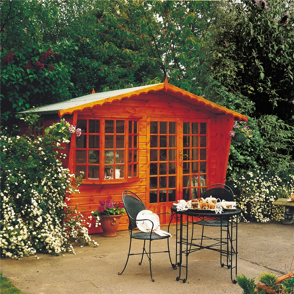 10 x 6 3m x 1.79m - premier wooden summerhouse - 12mm t