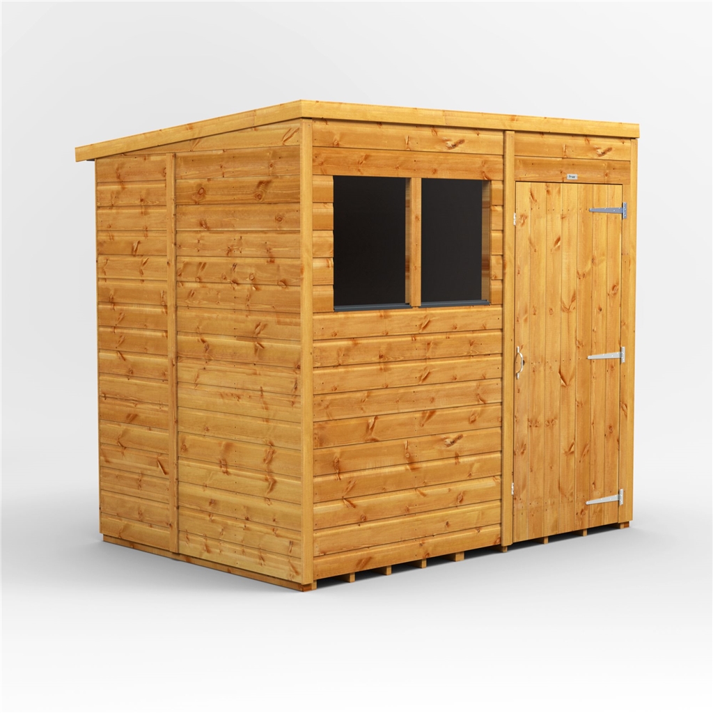 7 x 5 premium tongue and groove pent shed - single door