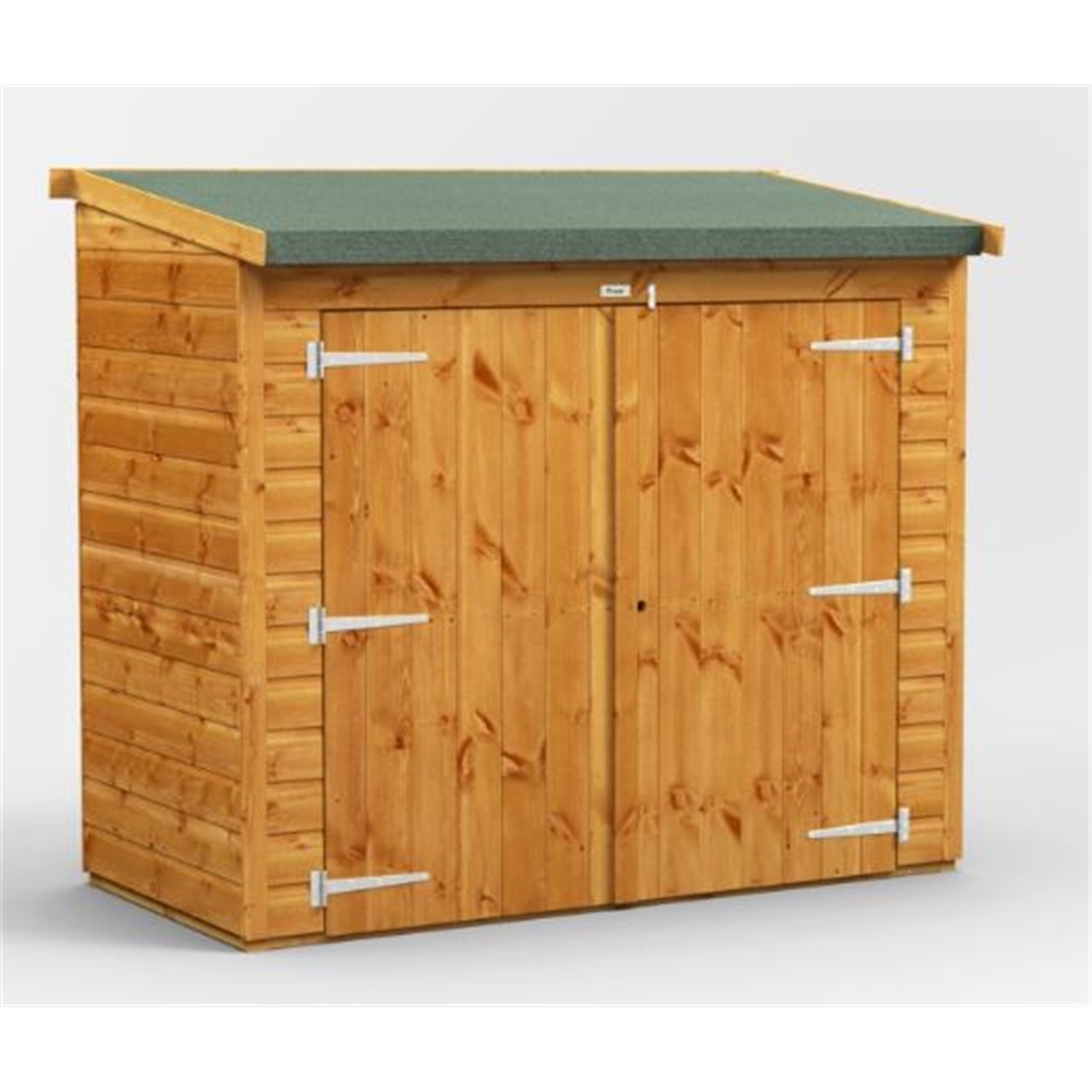 6 x 2 premium tongue and groove reverse pent bike shed