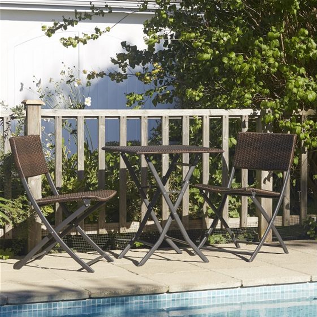 Naples 2 Seater Folding Rattan Bistro Set - Free Next ...