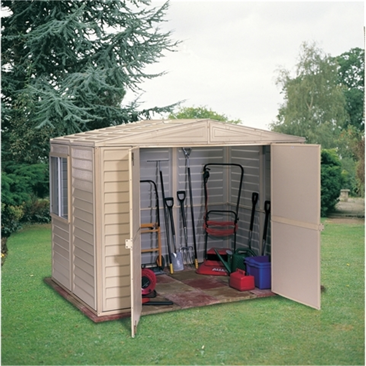 8 x 6 deluxe plastic pvc shed