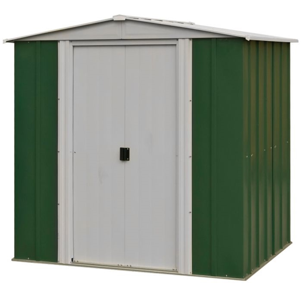 6 x 5 deluxe green metal apex shed