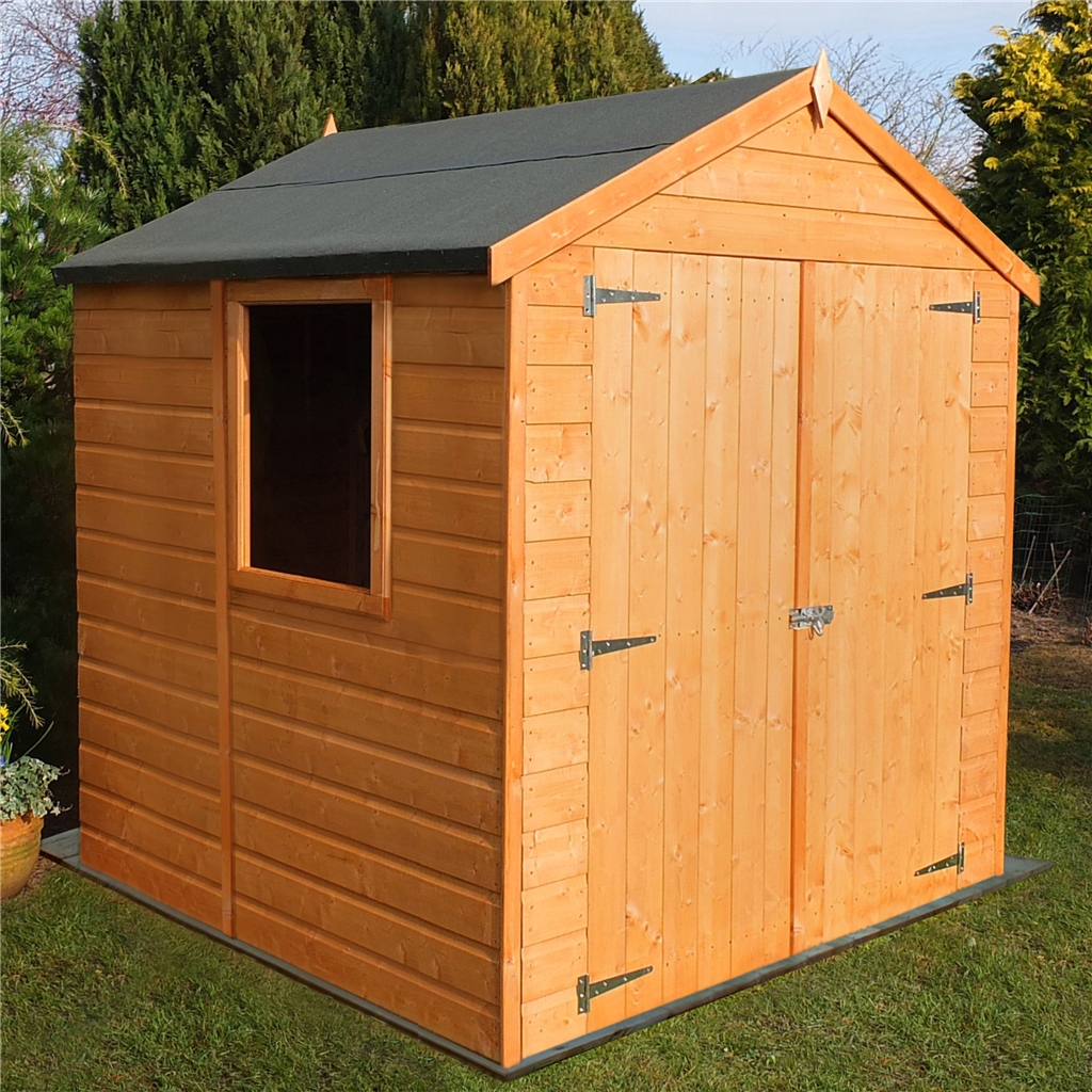 6 X 6 1 79m X 1 79m Tongue And Groove Apex Garden Shed Workshop Double Doors 12mm Tongue And Groove Floor