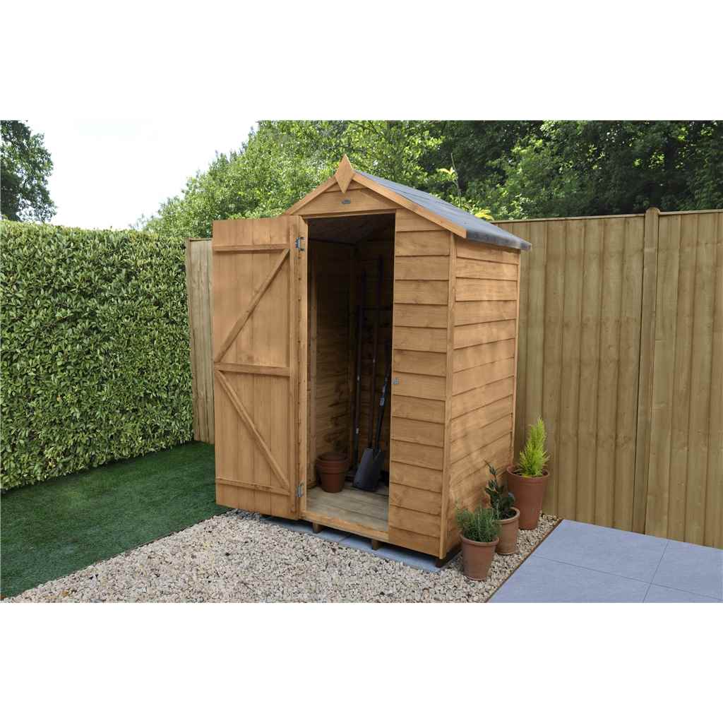 3ft x 4ft Overlap Apex Garden Shed (1.3m x 0.9m) - Modular