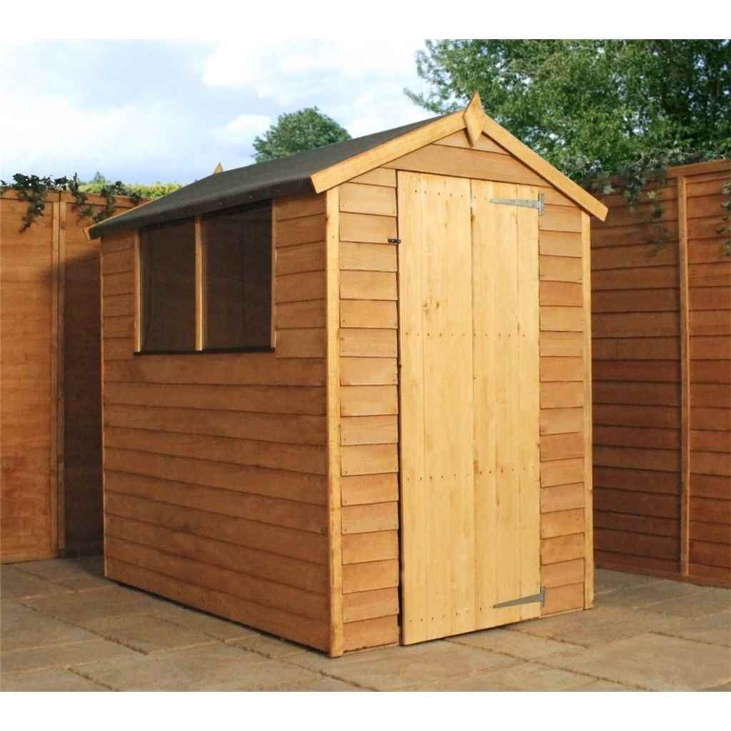 installed 6 x 4 escape overlap wooden garden shed