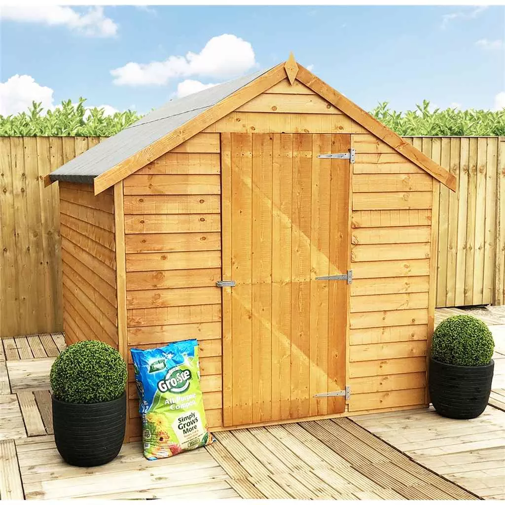 8 X 6 (2.39m X 1.83m) - Super Value Overlap - Apex Wooden Shed ...