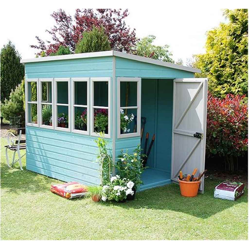 6 x 6 (1.83m x 1.83m) - Premier Pent Wooden Summerhouse ...