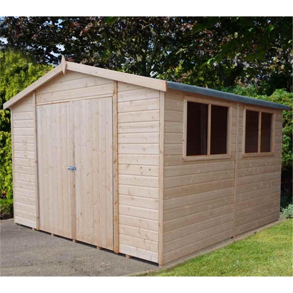 10 x 10 (2.99m x 2.99m) - Tongue &amp; Groove - Garden Shed 