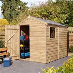 8ft x 6ft - 12mm Shiplap Apex Shed With Single Door & 1 Window 