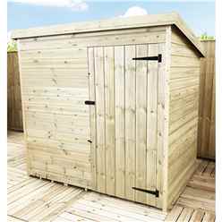 6 X 4 Windowless Pressure Treated Tongue And Groove Pent Shed With Single Door