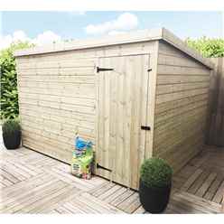 10 X 6 Windowless Pressure Treated Tongue And Groove Pent Shed With Single Door