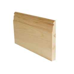 PACK OF 5 (Total 5 Units) - 19mm x 100mm (15mm x 95mm Finish) Ogee Profile Softwood Timber Skirting Board- 3.9m Length