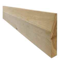 PACK OF 10 (Total 10 Units) - 25mm x 125mm (21mm x 118mm Finish) Chamfered Softwood Skirting Board Board - 3.0m Length