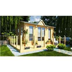 5m x 4m Log Cabin (2140) - Double Glazing (44mm Wall Thickness)