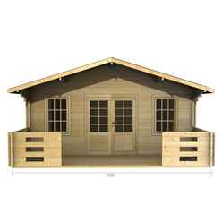 5m x 3m Log Cabin (2087) - Double Glazing (44mm Wall Thickness)