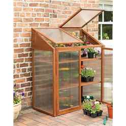 Deluxe Hardwood Mini Greenhouse (4ft x 2ft)