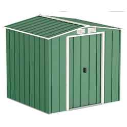 6 x 6 Value Apex Metal Shed - Green (2.02m x 1.82m)