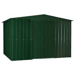 10 x 8 Premier EasyFix – Apex – Metal Shed - Heritage Green (3.07m x 2.47m)