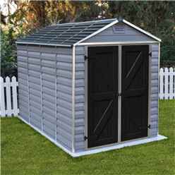 10 x 6 (3.03m x 1.85m) Double Door Apex Plastic Shed with Skylight Roofing