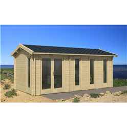 6m x 3m Budget Apex Log Cabin (217) - Double Glazing (40mm Wall Thickness)