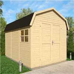 11 x 8 Dutch Barn - Double Doors - 19mm Tongue and Groove Walls and Floor - 1 Window