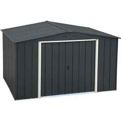 10 x 8 Value Apex Metal Shed - Anthracite Grey (3.22m x 2.42m)