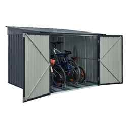 6 x 6 Premier EasyFix – Pent – Metal Bike Store -Anthracite Grey (2.11m x 2.00m)