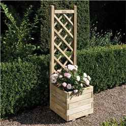 Deluxe Square Planter And Lattice (1'3" x 1'3")