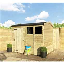 6 X 4  Reverse   Pressure Treated Tongue And Groove Single Door Apex Shed (high Eaves 72) + 1 Window