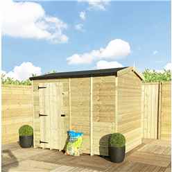 4 X 4 Reverse  Windowless Pressure Treated Tongue And Groove Single Door Apex Shed (high Eaves 72)