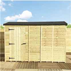 10 X 4  Reverse  Windowless Pressure Treated Tongue And Groove Single Door Apex Shed (high Eaves 72)