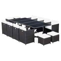 12 Seater Cannes Ebony Black Cube Set - Free Next Working Day Delivery (Mon-Fri)