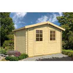 3.2m x 2.5m Log Cabin - Single Glazing (28mm Wal Thickness) Single Door - Single Window - *Flash Reduction - Fast Delivery