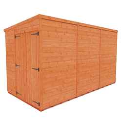 12 x 6 Windowless Tongue and Groove PENT Shed + Double Doors (12mm T&G Floor and Roof)