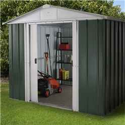 7ft 5" x 8ft 9" Apex Metal Shed With Free Anchor Kit (2.26m x 2.67m