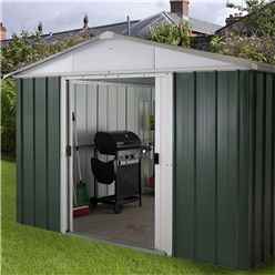 9ft 4" x 9ft 4" Apex Metal Shed With Free Anchor Kit (2.85m x 2.85m