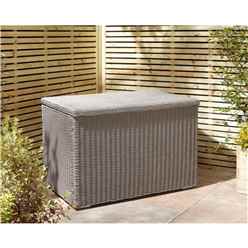 Natural Stone Rattan Weave Garden Cushion Box (4ft x 2.5ft)