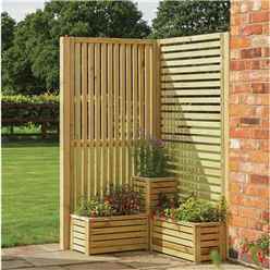 Pressure Treated Corner Screen Set (3.4ft x 3.4ft)