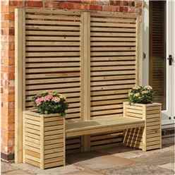 Pressure Treated Horizontal Screen Seat Set (6.6ft x 2.2ft)	