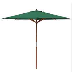 2.7m Green Wooden Parasol 