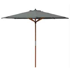 2.7m Grey Wooden Parasol 