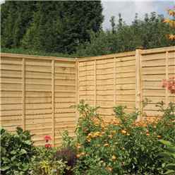 Pack of 3 - 6 x 6 Traditional Lap Fence Panel Pressure Treated 