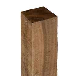 Pack of 3 - 8ft Timber Fence Post 3" (75x75mm) Brown 